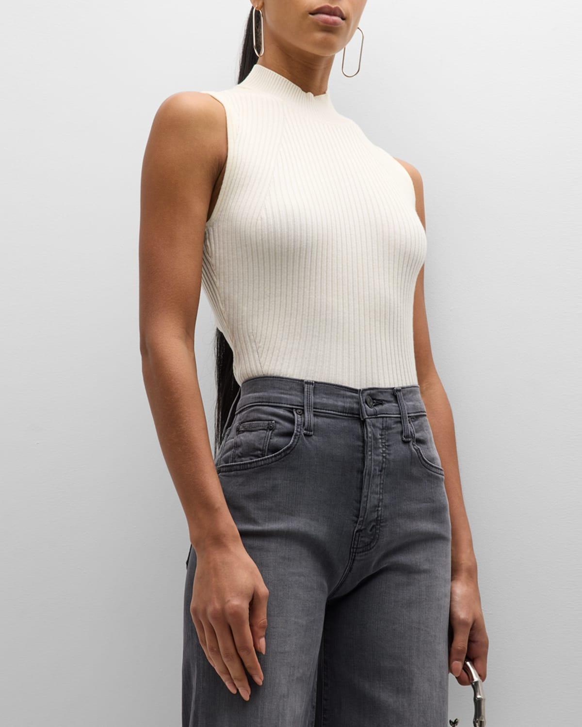 Fidelia Ribbed Mock-Neck Tank Top Product Image