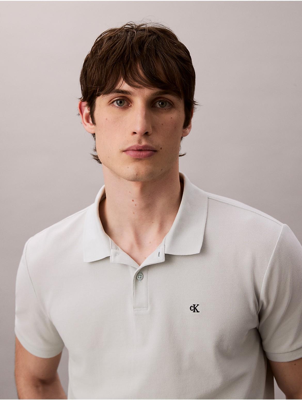 Calvin Klein Mens Cotton Pique Classic Polo Shirt - Yellow Product Image