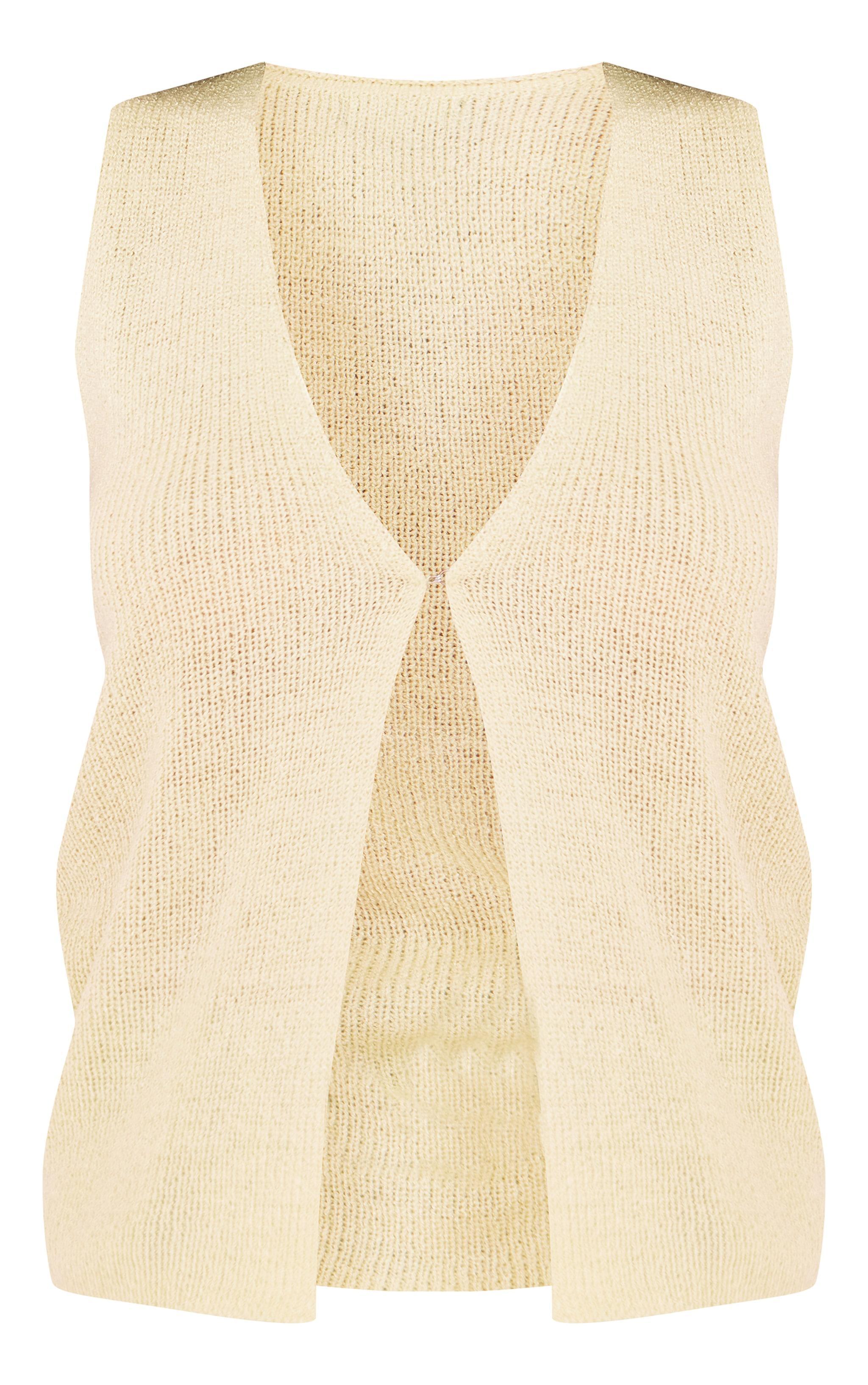 Tall Green Matcha Knitted Vest Product Image