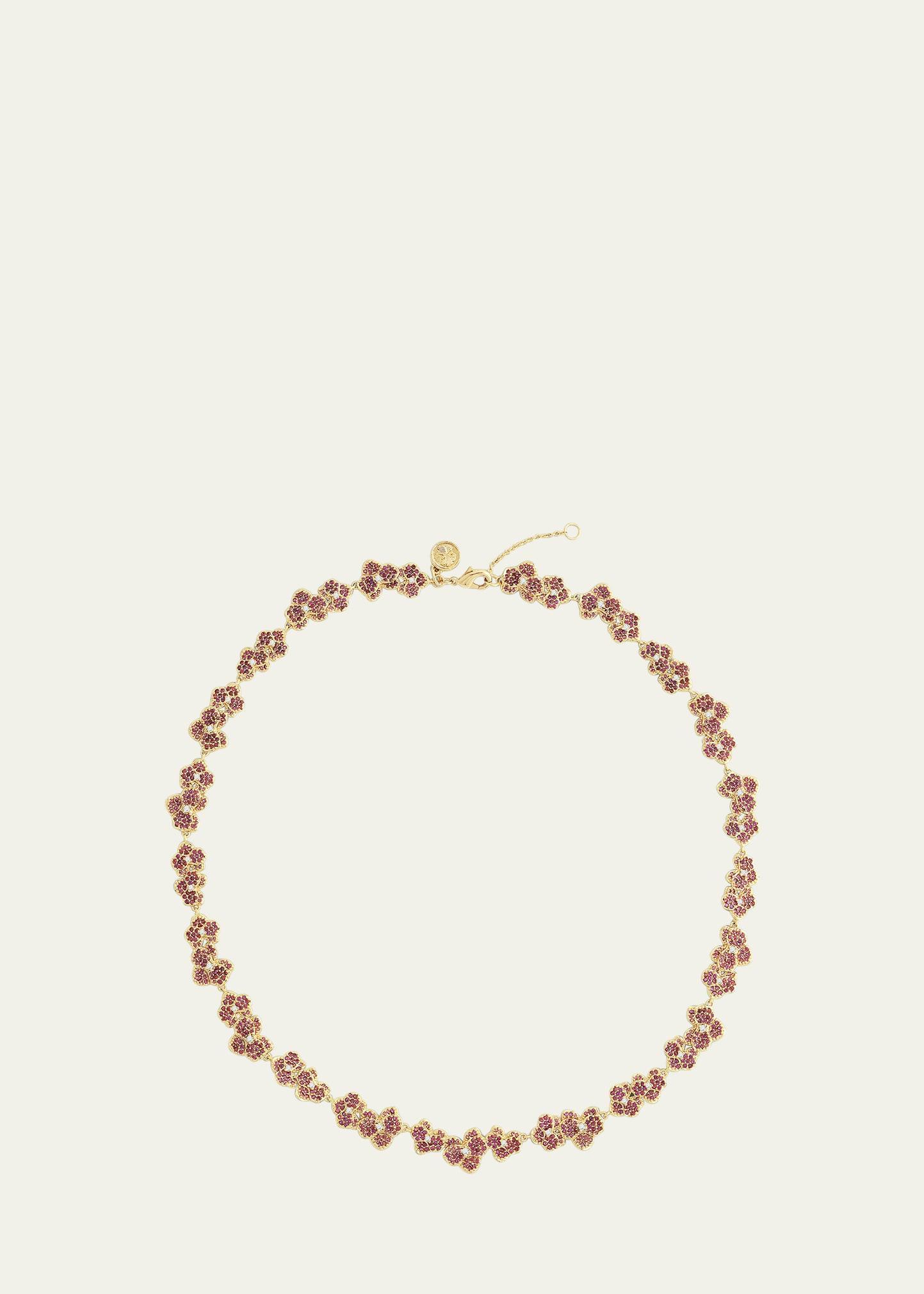 Cubic Zirconia Orchid Necklace Product Image