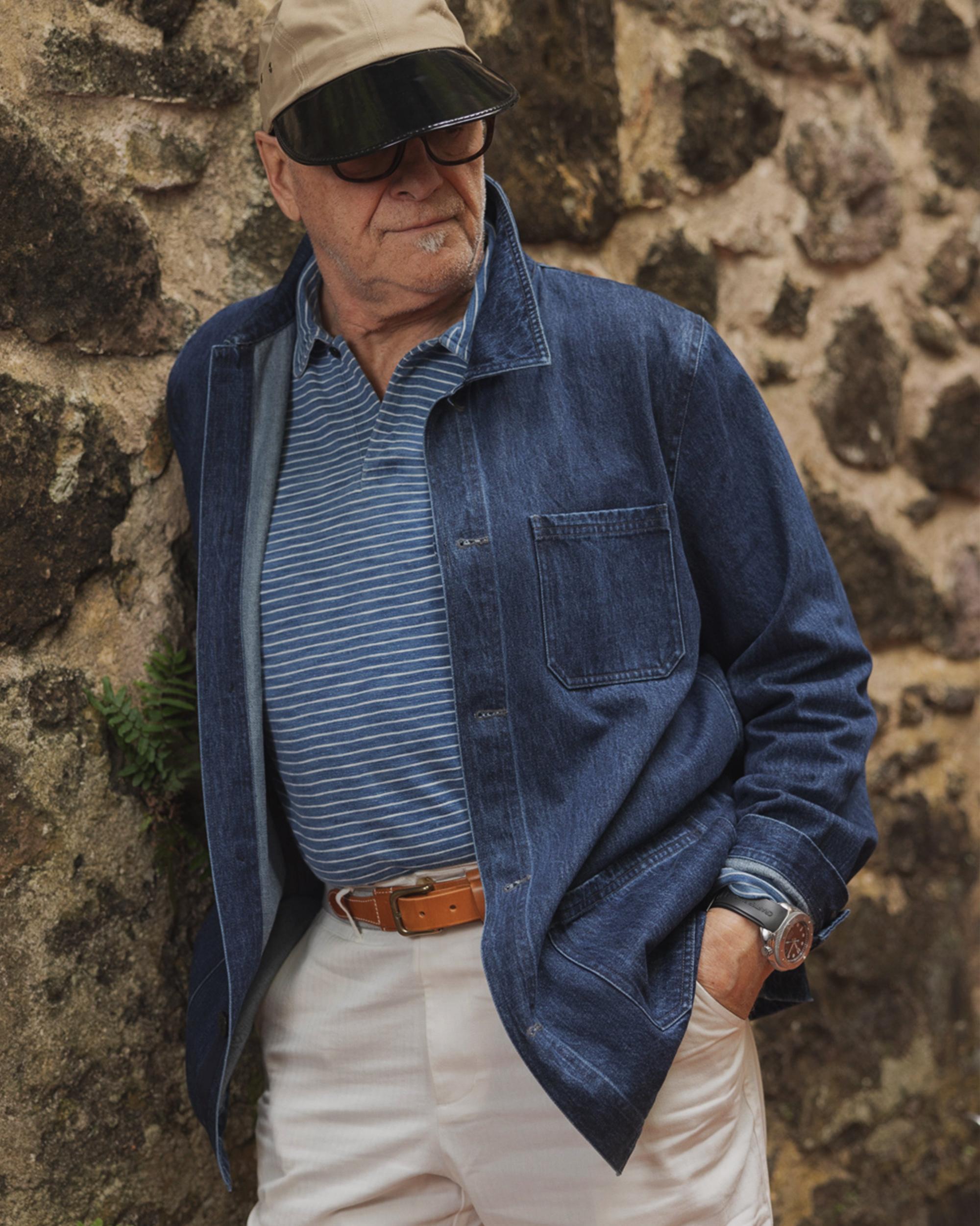 French Workman’s Jacket in Mid Wash Denim Product Image