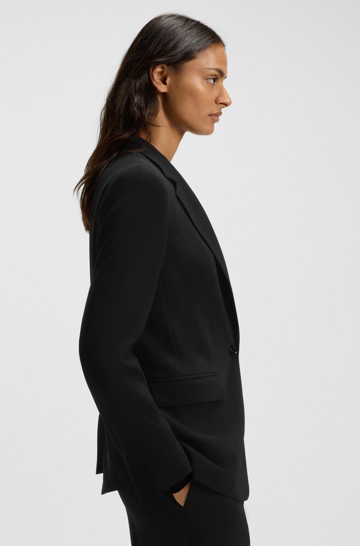 Regular-fit blazer in crease-resistant crepe Product Image