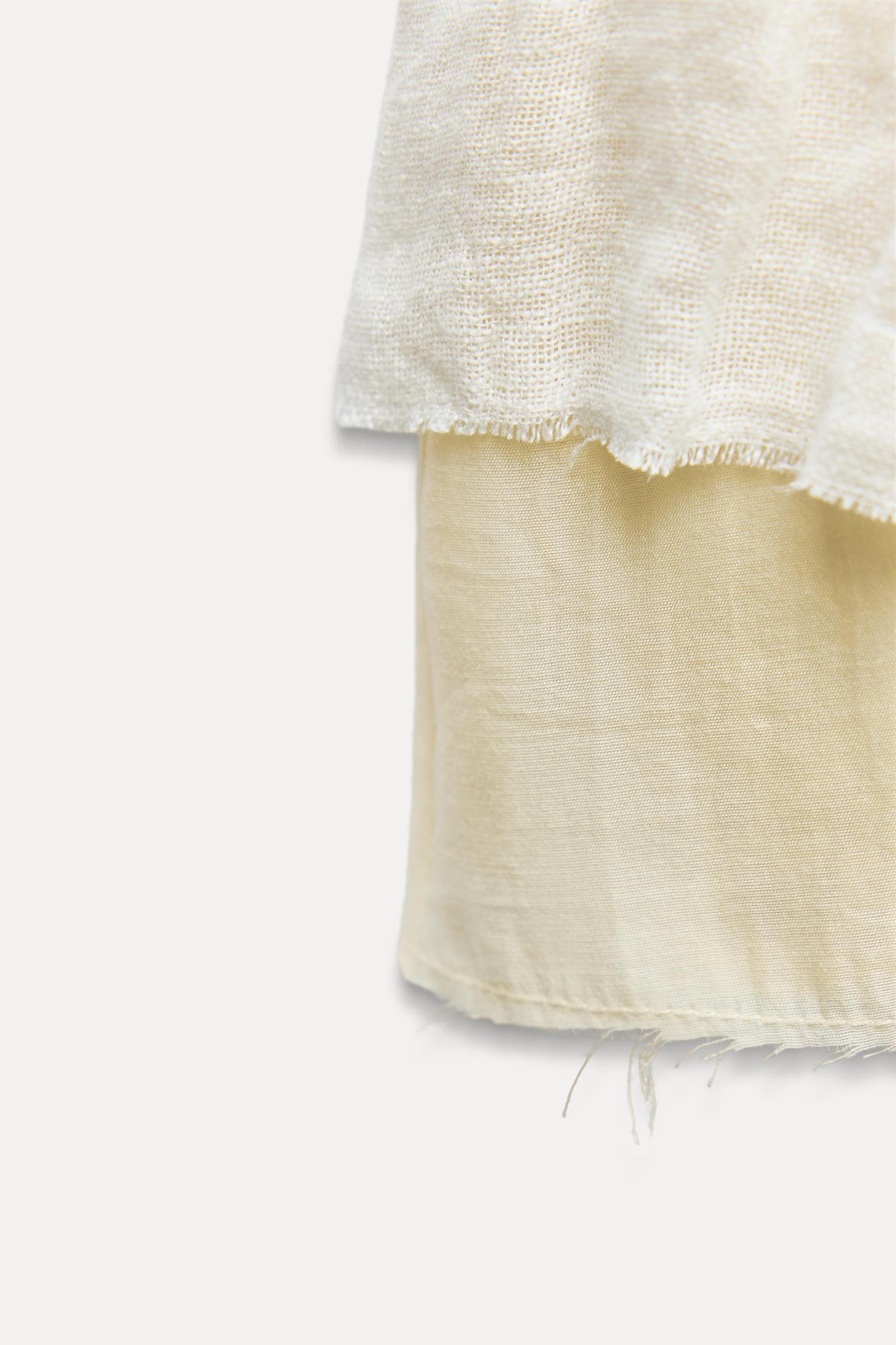 LINEN MIDI SKIRT ZW COLLECTION Product Image