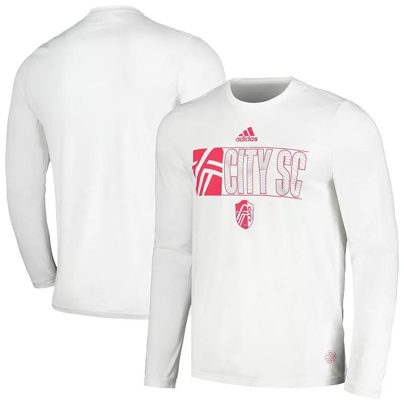 Men's adidas White St. Louis City SC 2024 Jersey Hook AEROREADY Long Sleeve T-Shirt, Size: Medium, Slc White Product Image