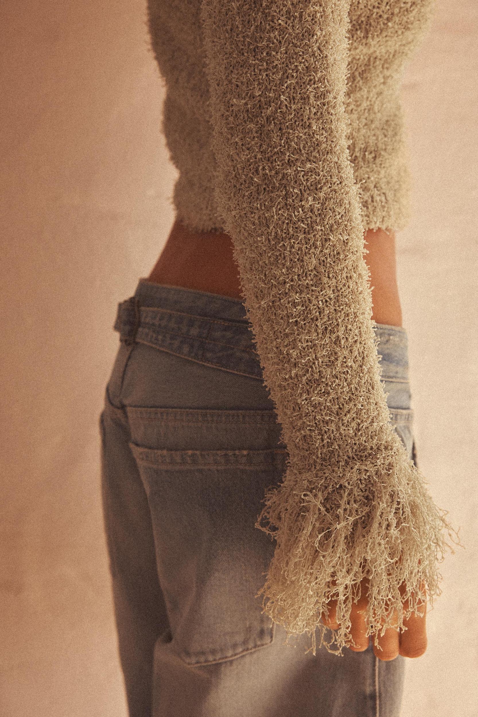 FRINGED KNIT JACKET Product Image