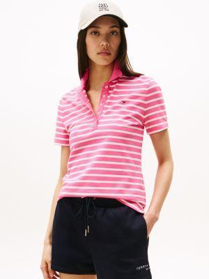 Slim Fit Stripe Stretch-Cotton Polo Product Image