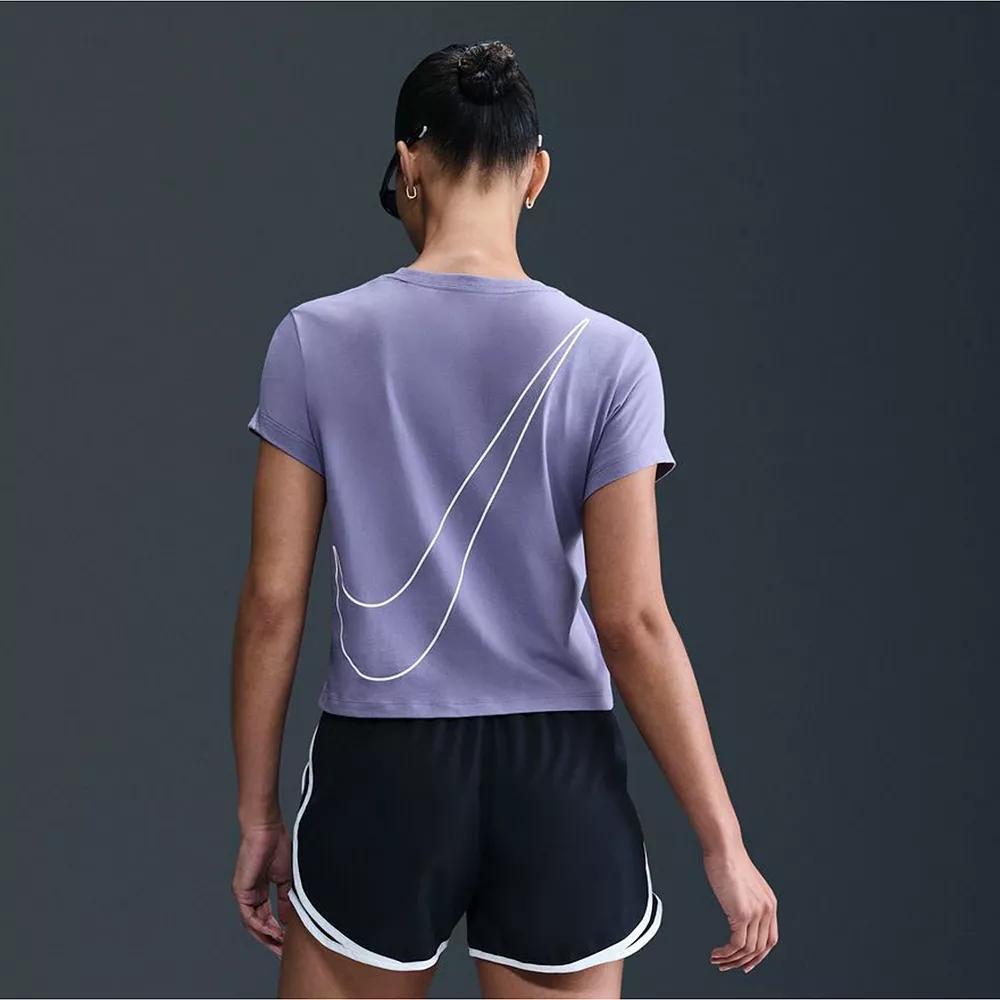 Women's Nike Sportswear Essential Club Crop Tee, Size: XXL, Dusty Purple Product Image