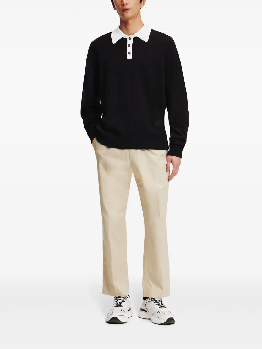 knitted polo shirt Product Image