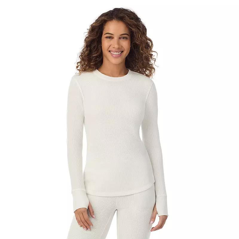 Women's Cuddl Duds® Cozy Stretch Thermal Long Sleeve Crew Top, Size: Small, Ski Chalet Product Image
