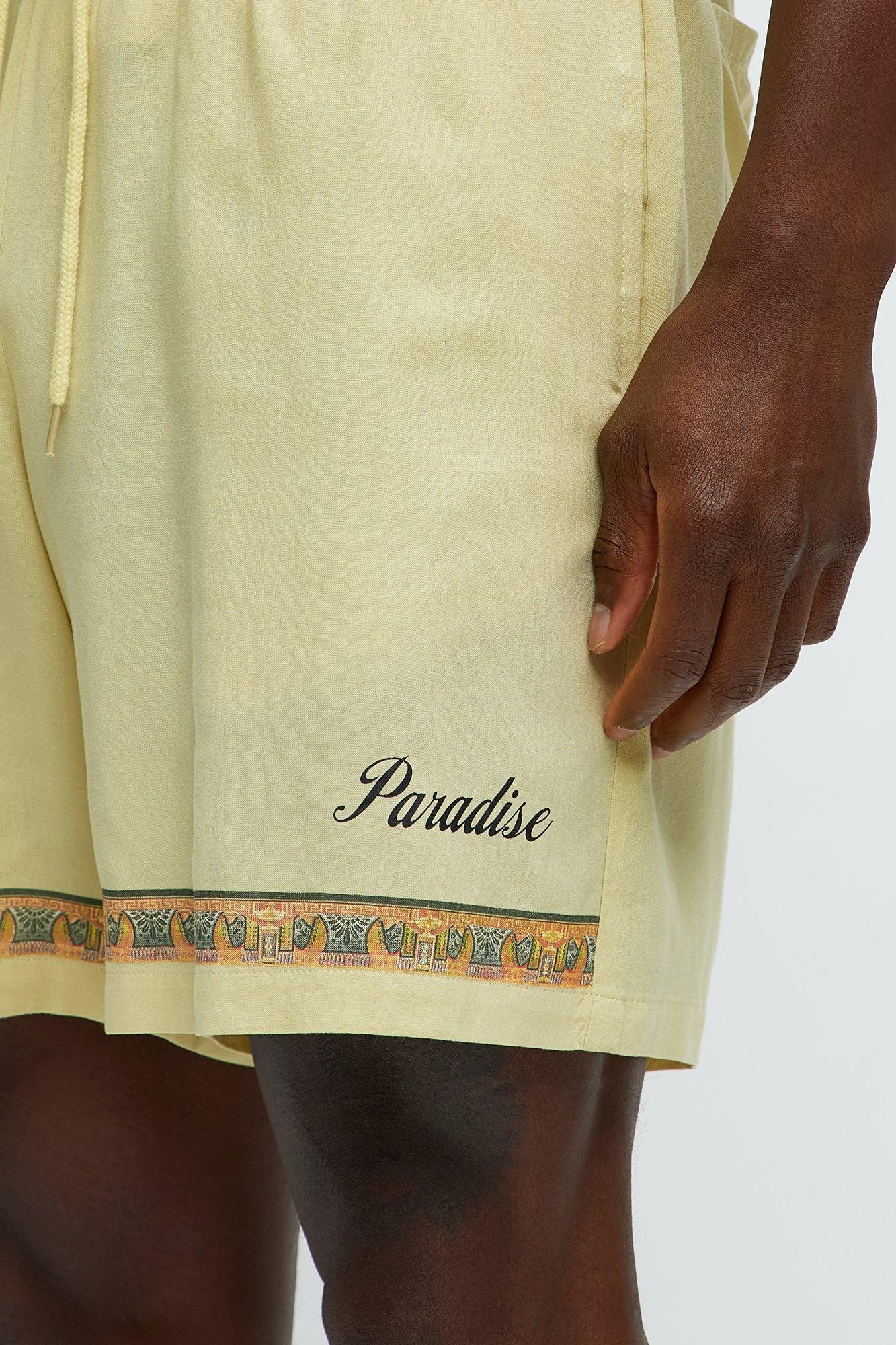 Paradise Set Relaxed Drawstring Short - Lime Product Image