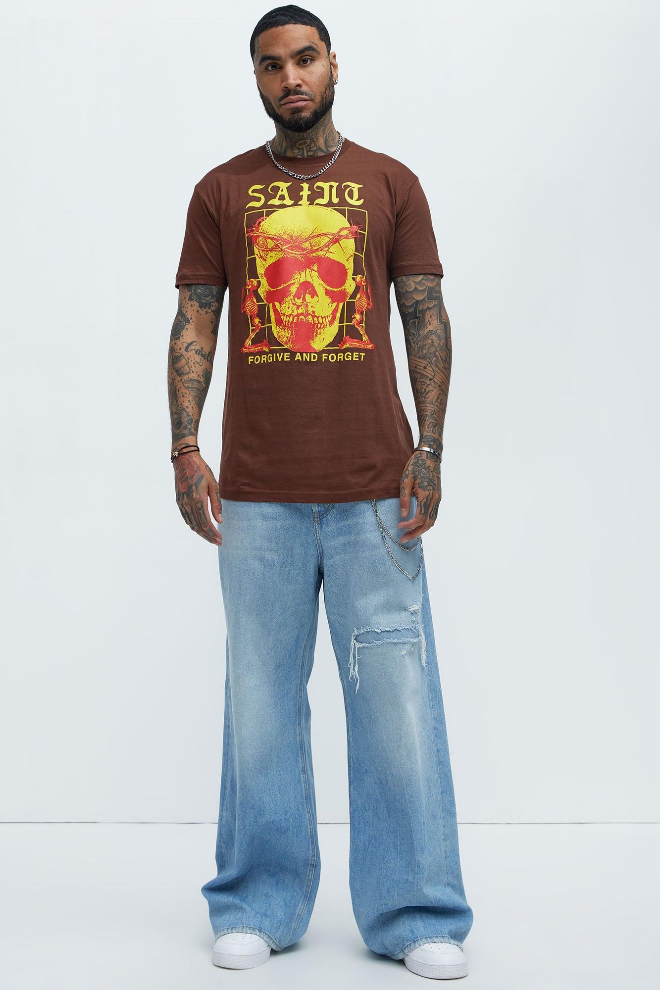 Saint Forgive And Forget Short Sleeve Tee - Brown Product Image