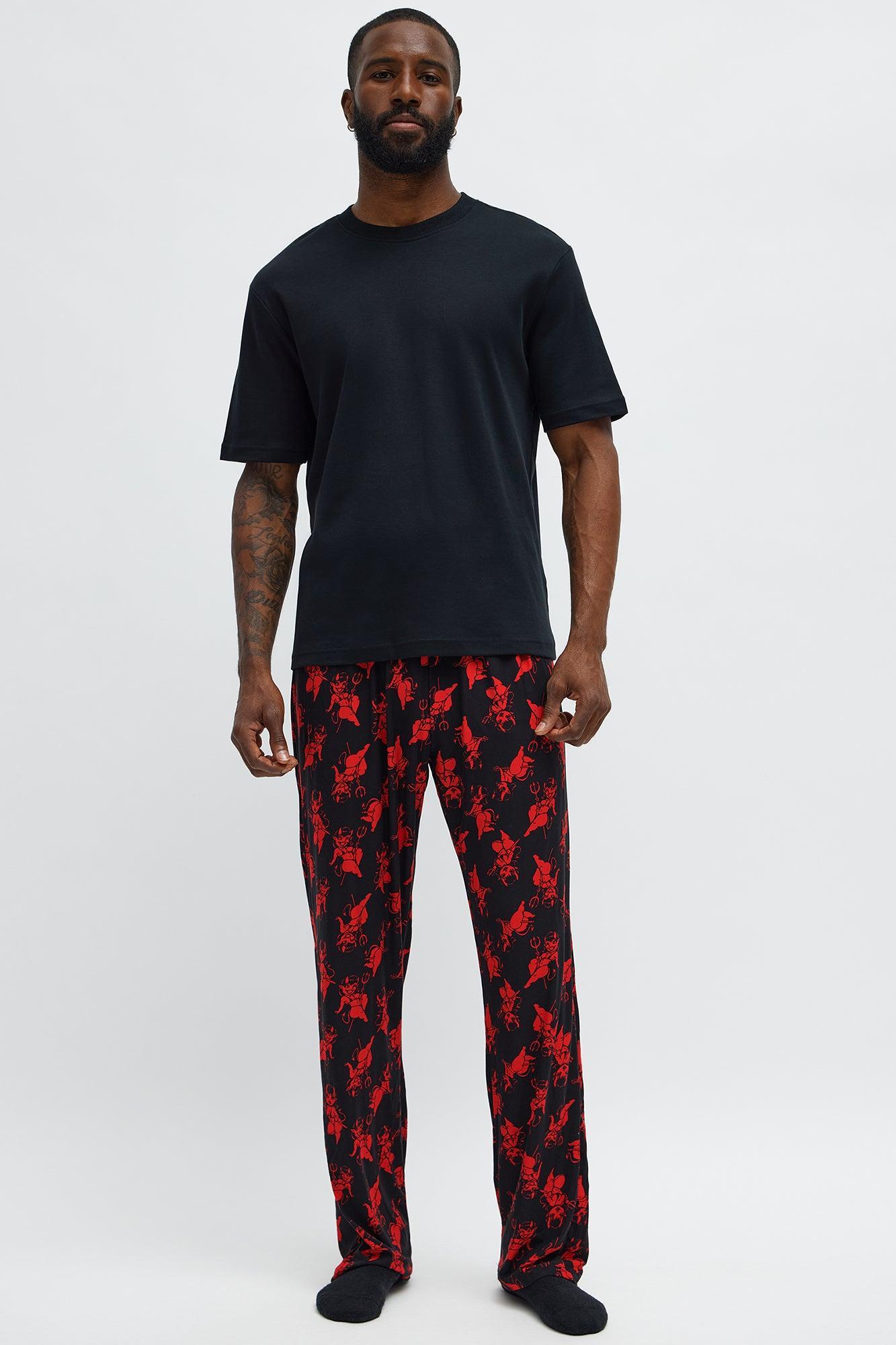 Little Devil Halloween Lounge Pants - Black/Red Product Image
