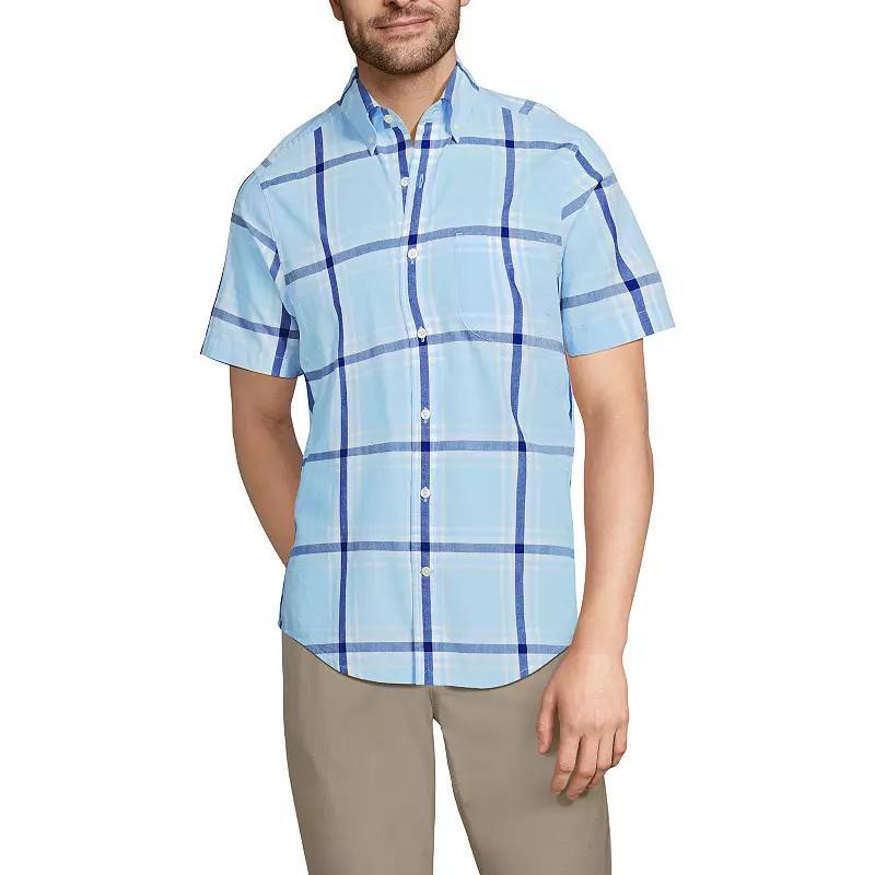 Mens Lands End Traditional-Fit Essential Lightweight Poplin Button-Down Shirt Product Image