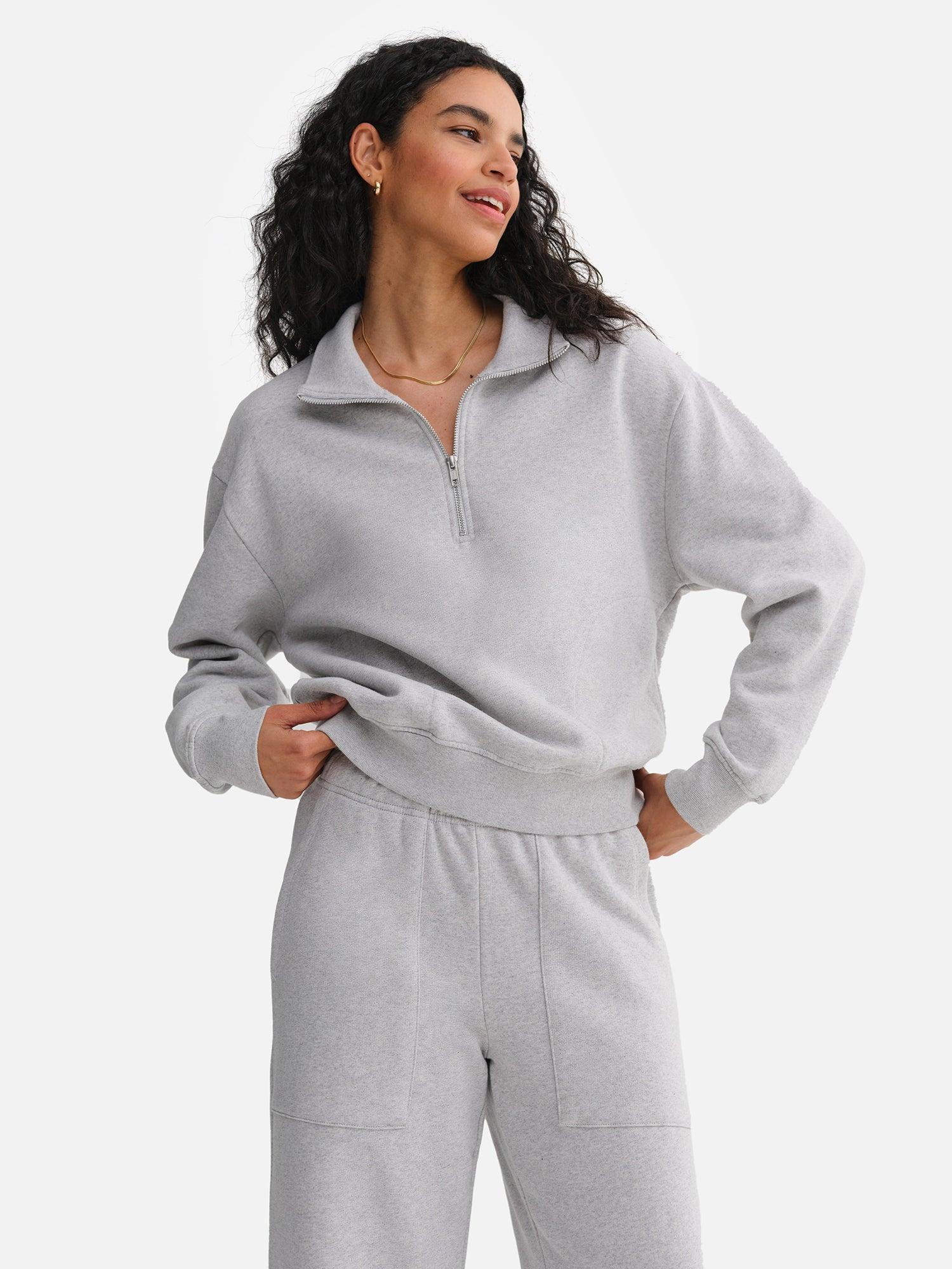 Organic Fleece Quarter Zip Sweatshirt Female Product Image