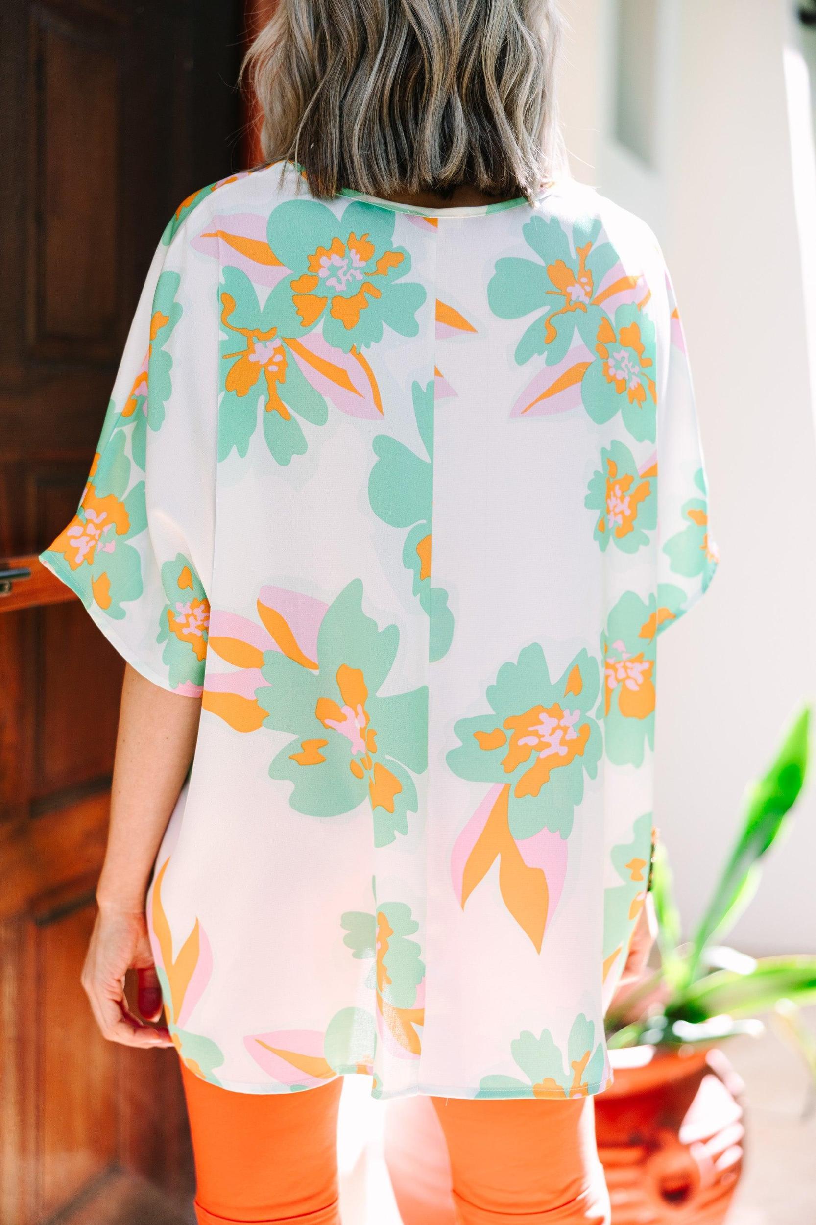 Sunny Days White Floral Top Female Product Image
