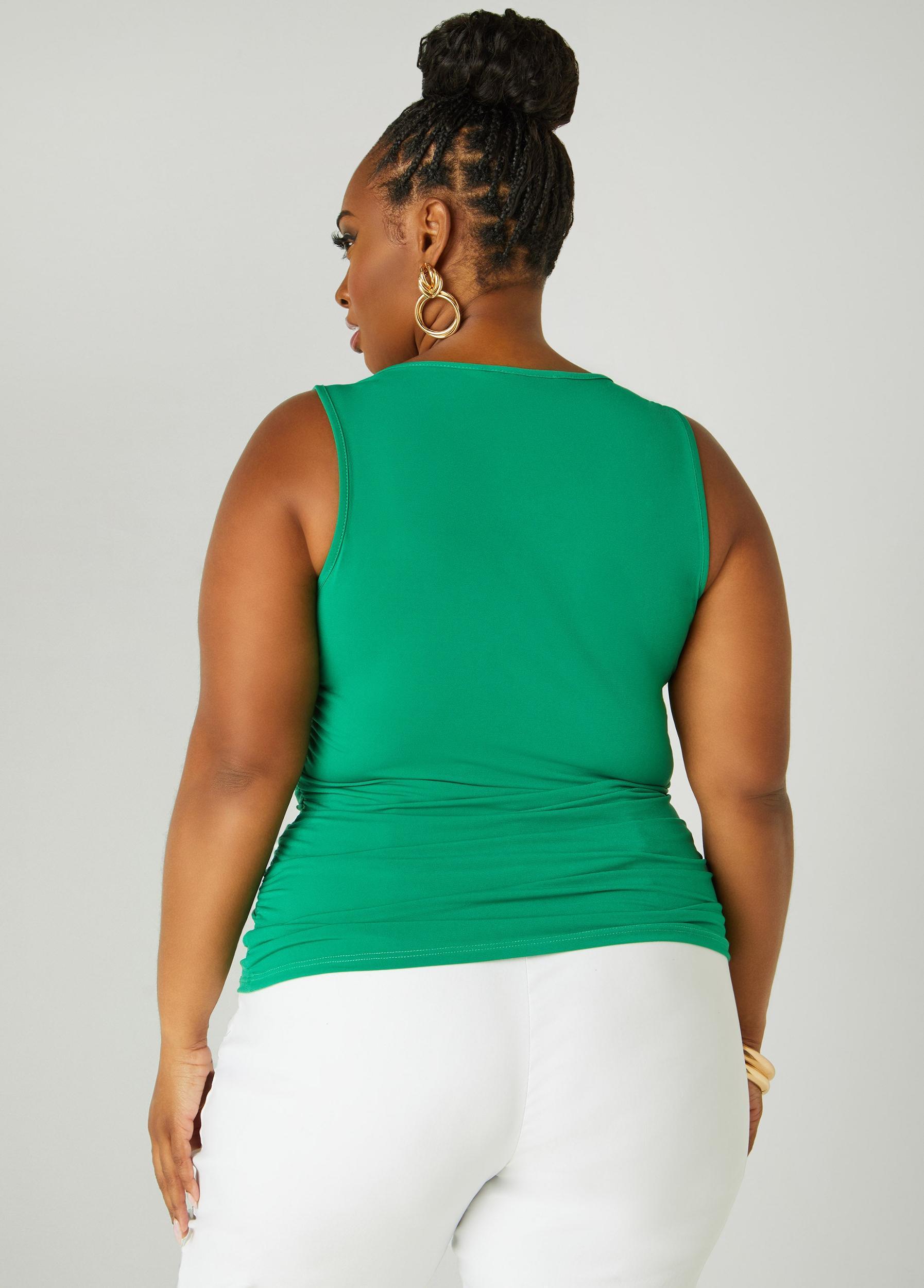 Cowl Neck Ruched Knit Top Product Image