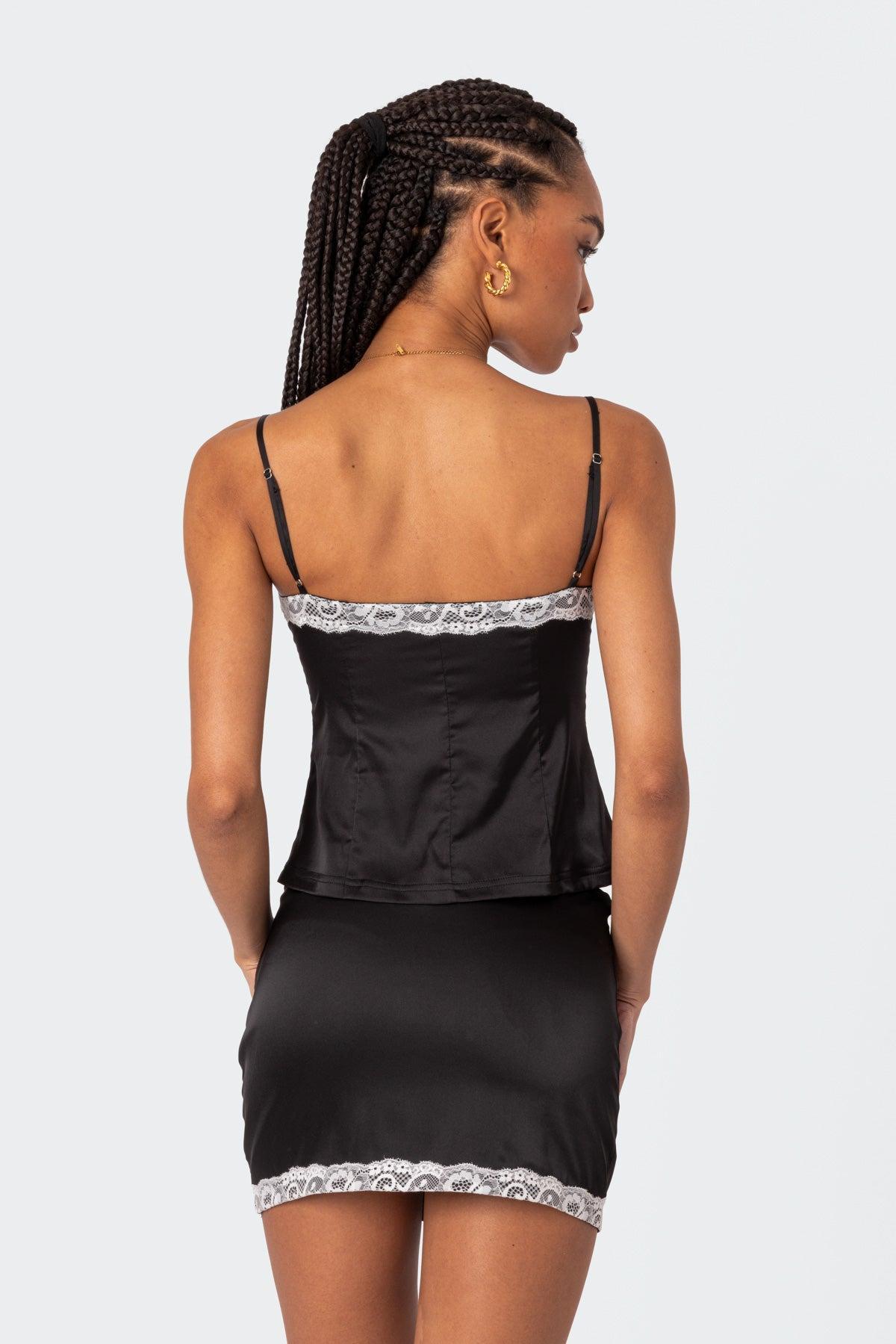 Feyra Satin Effect Button Front Tank Top Product Image