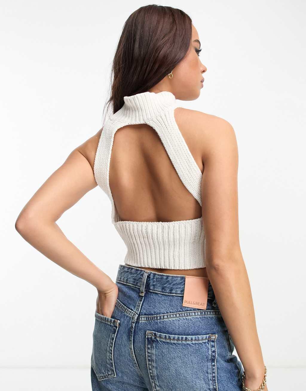 Pacsun high neck knit crop top Product Image