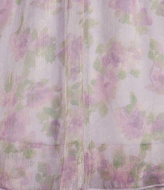 Allison & Kelly Floral Print Tie Shoulder Tiered Dress Product Image