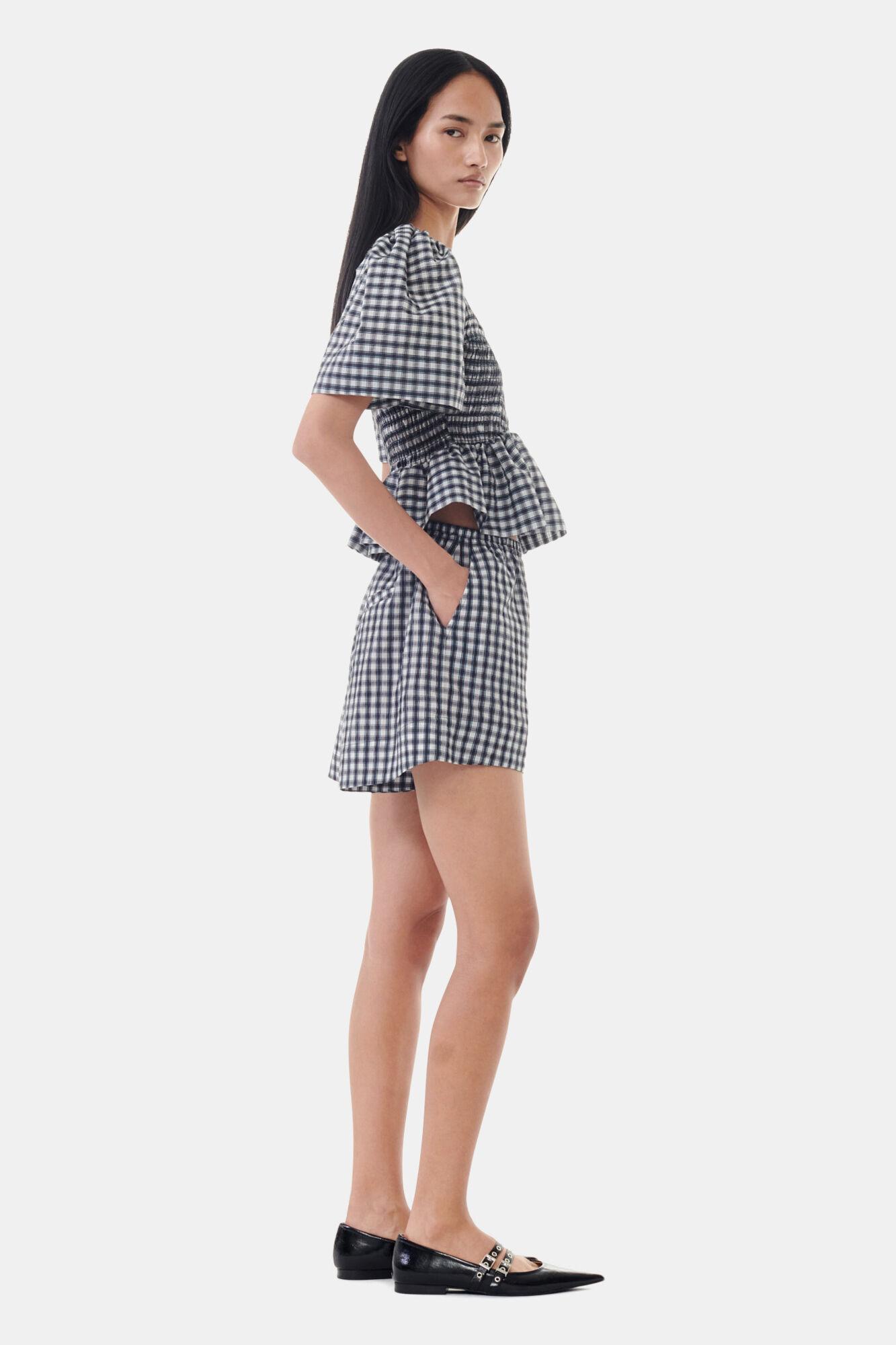 Seersucker Check Elasticated Shorts Product Image