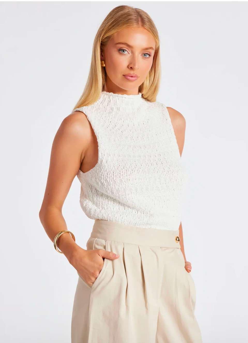 Stella Funnel Neck Sleeveless Sweater- Bishop + Young Product Image