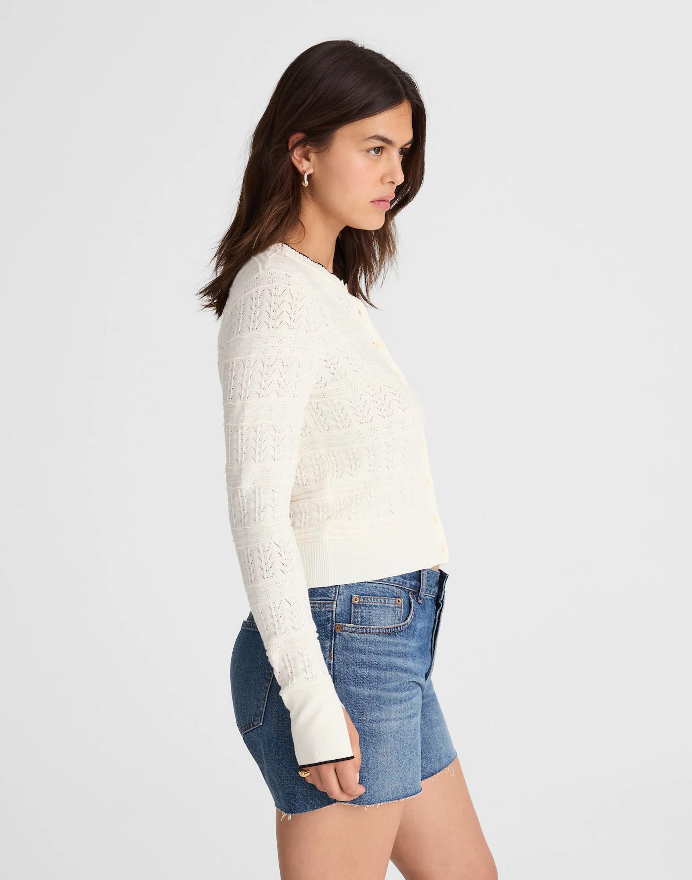 Pointelle-Stitch Cardigan Product Image