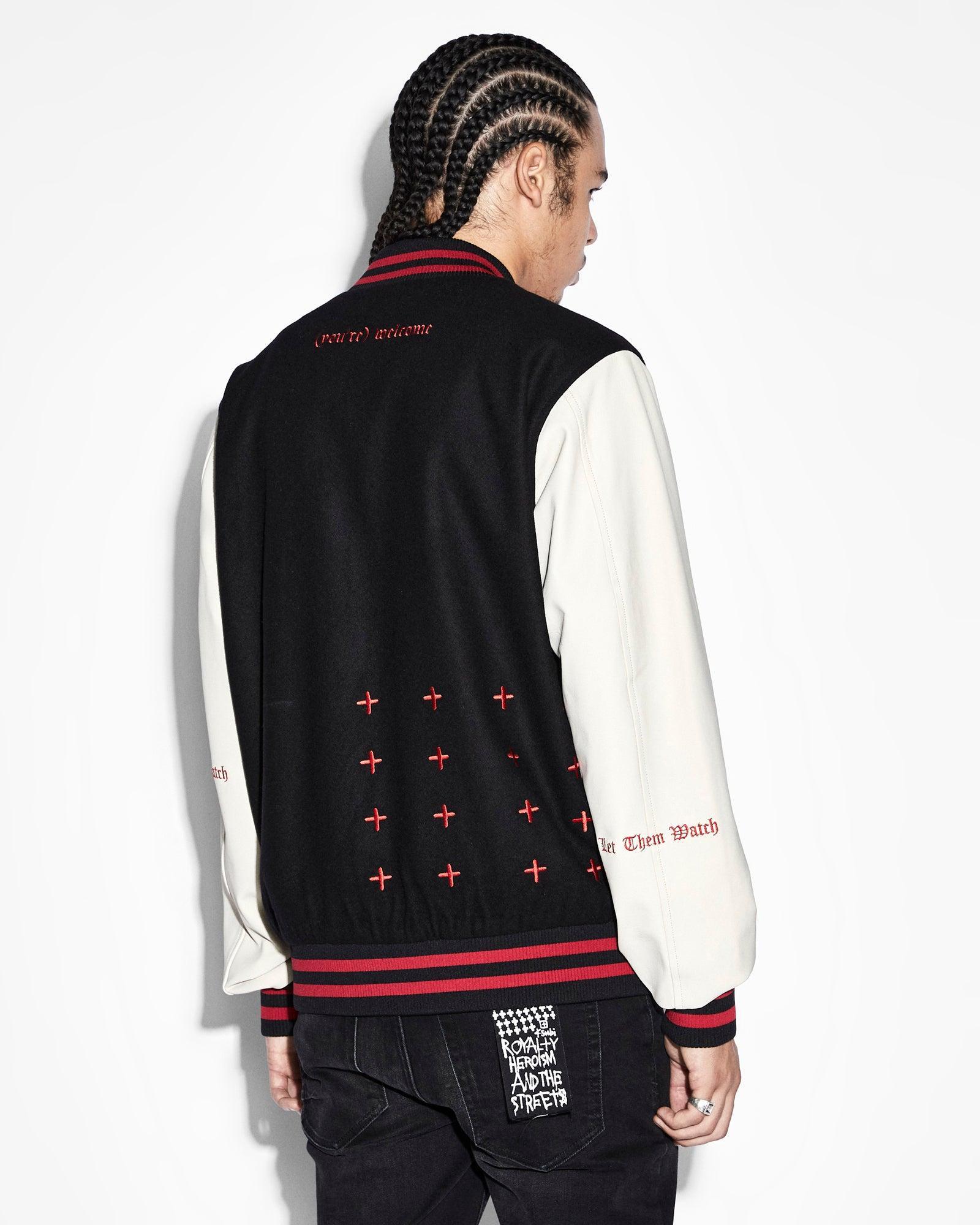 ICONS LETTERMAN JACKET BLACK Male Product Image