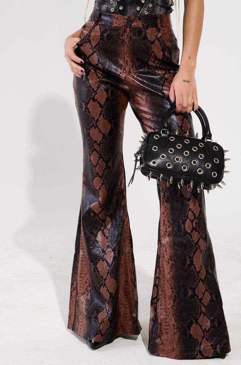 SNAKESKIN PRINCESS PU TROUSER Product Image