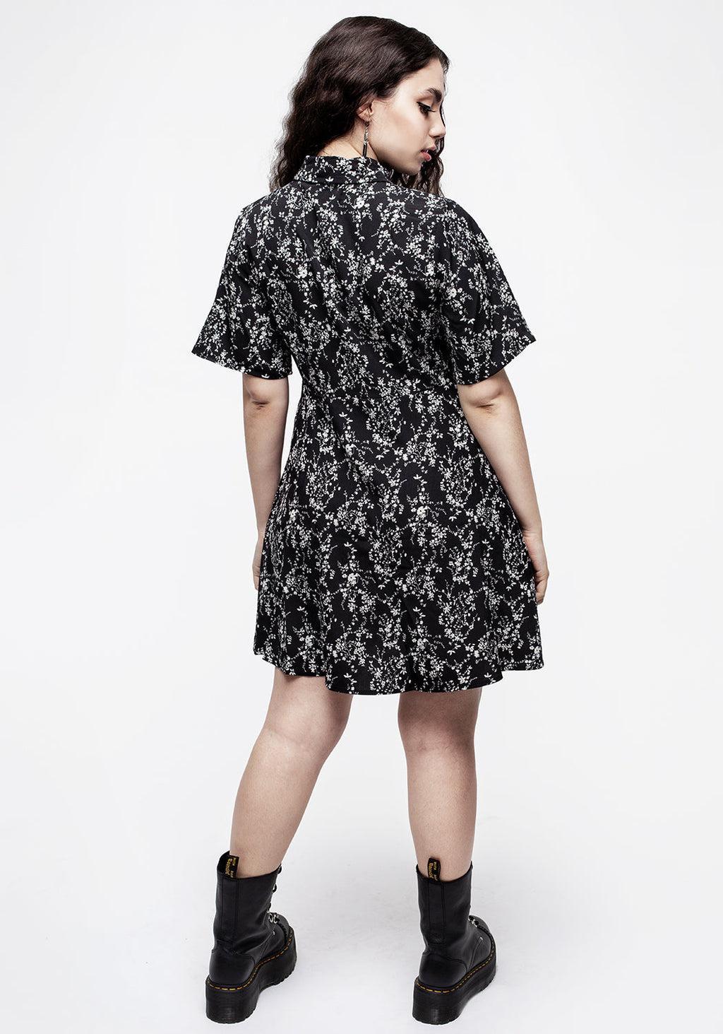 Naomi Floral Mini Shirt Dress Product Image