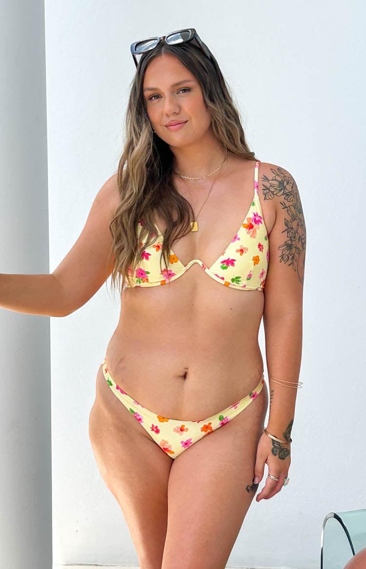9.0 Swim Bahamas Yellow Floral Bikini Bottoms Product Image
