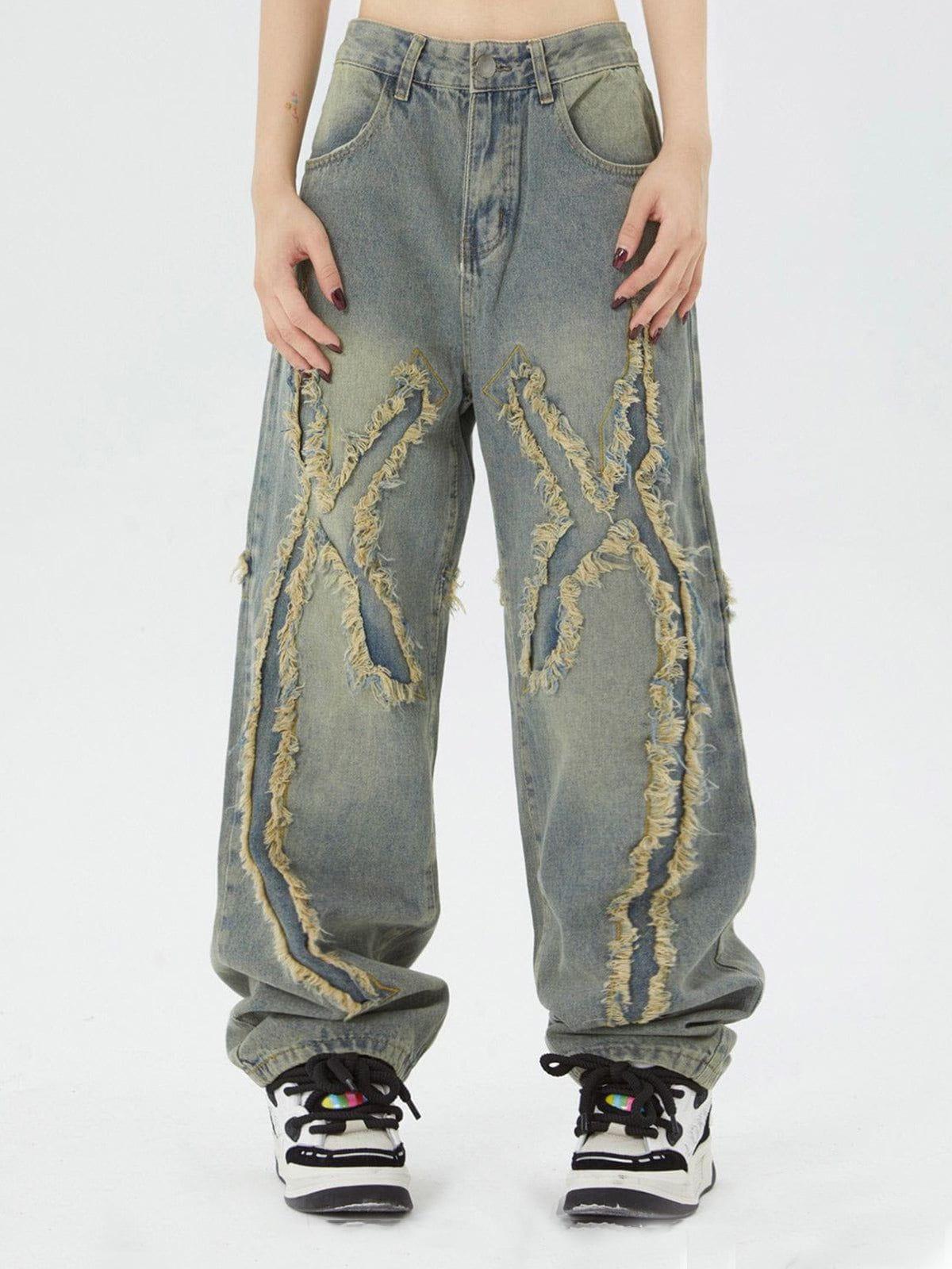 Aelfric Eden Washed Fringe Jeans Product Image