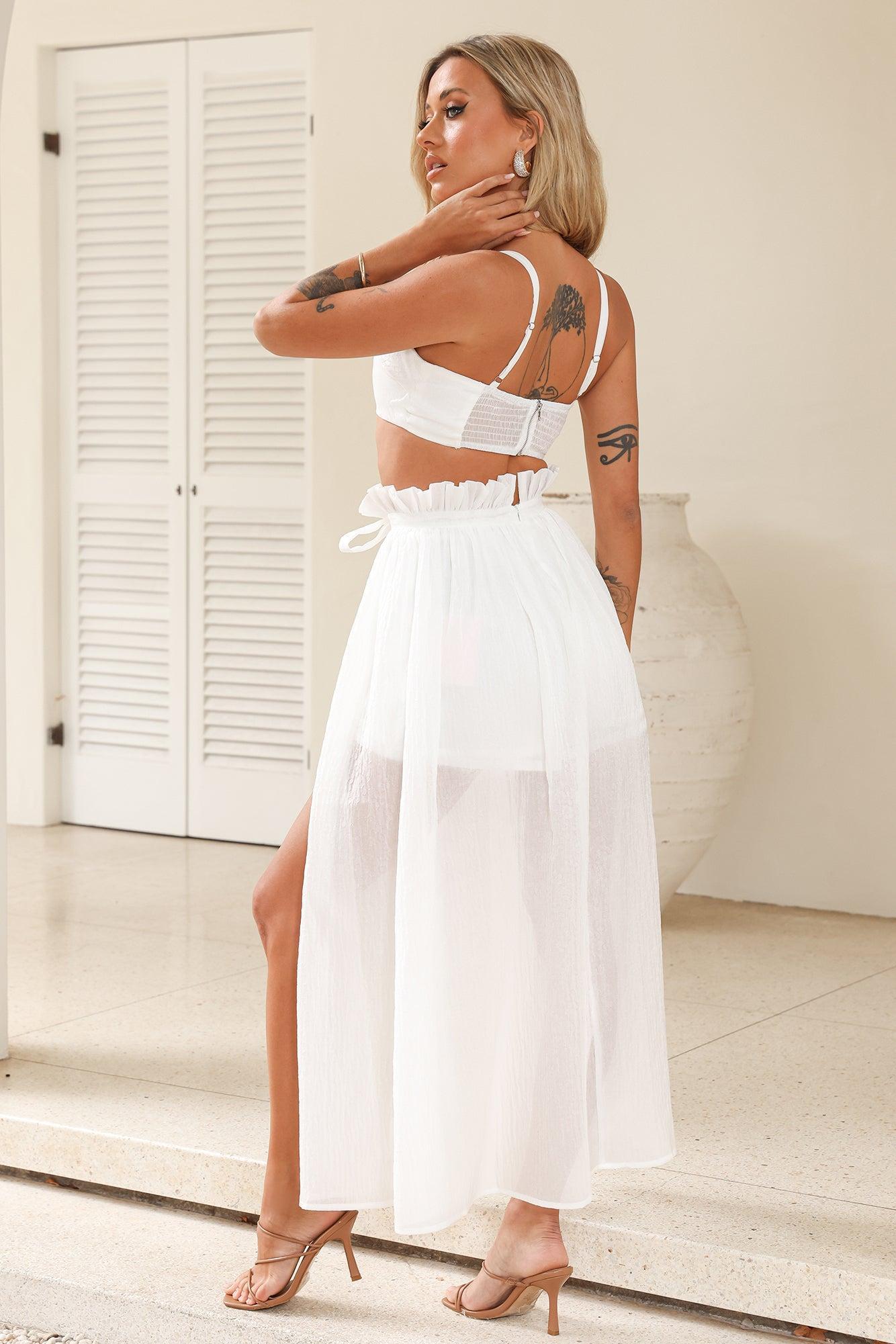 Dreamy Connection Crop Top White Product Image