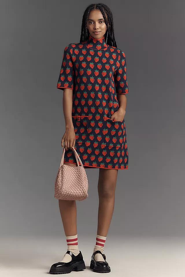 The Annalise Mock-Neck Mini Sweater Dress by Maeve Product Image