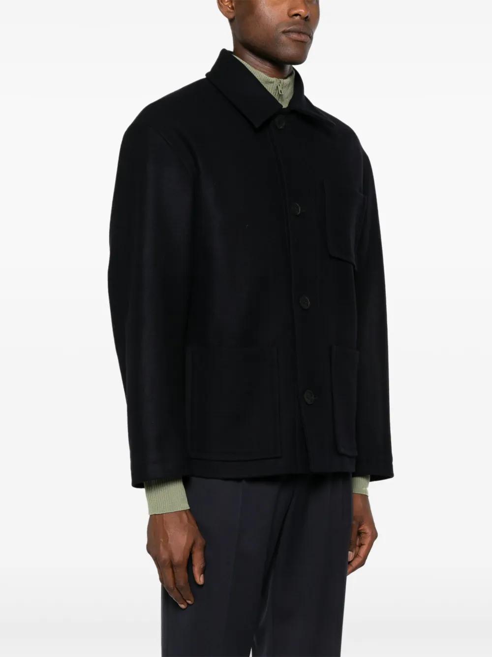 single-breasted shirt jacket Product Image