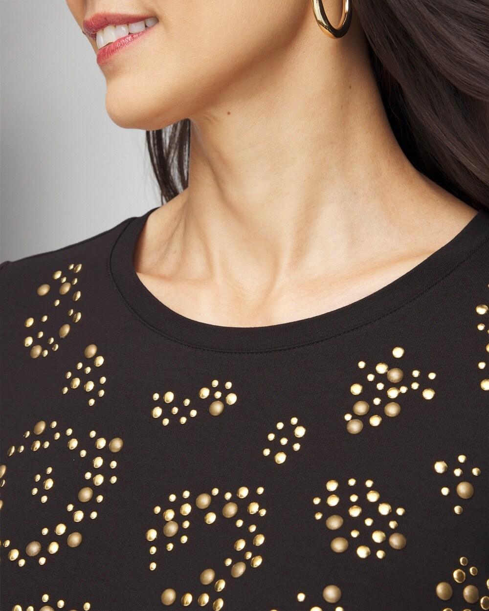 Touch of Cool™ Embellished Leopard Layering Tee Product Image