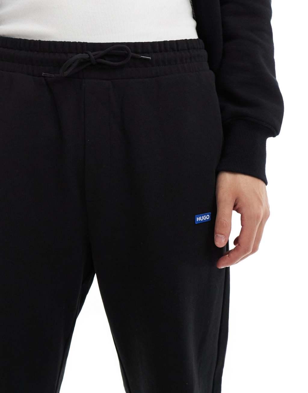HUGO BLUE straight sweatpants in black Product Image