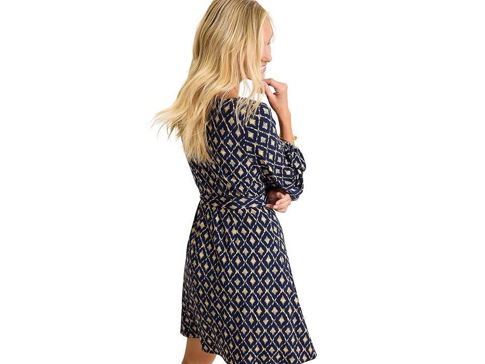 Tommy Bahama Reversible Diamond Cay Long Sleeve Short Dress (Coastline) Women's Dress Product Image