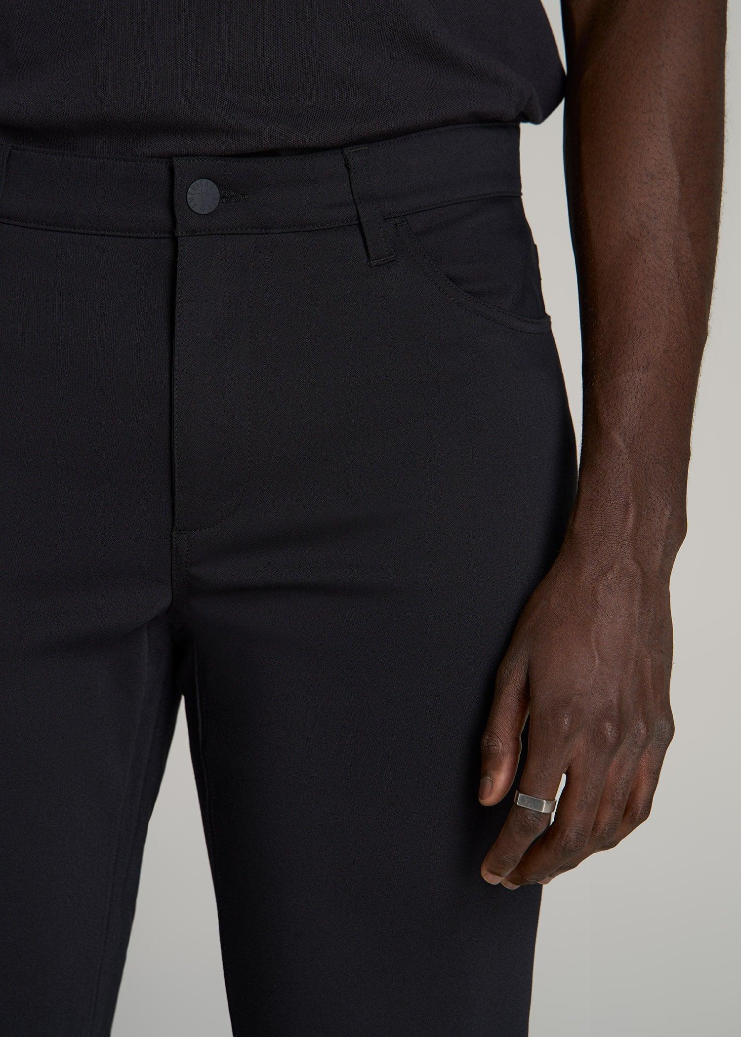 365 Stretch 5-Pocket TAPERED Pants for Tall Men in Black Product Image
