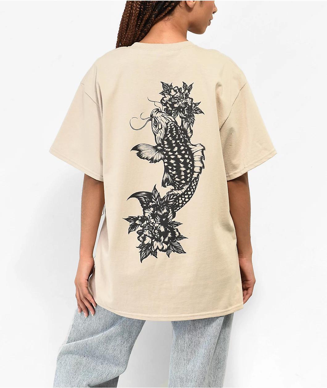 Empyre Koi Peace Natural T-Shirt Product Image