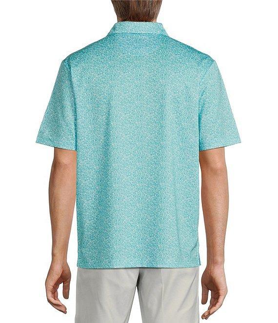 Roundtree & Yorke Big & Tall Performance Short Sleeve Stripe Print Polo Shirt Product Image
