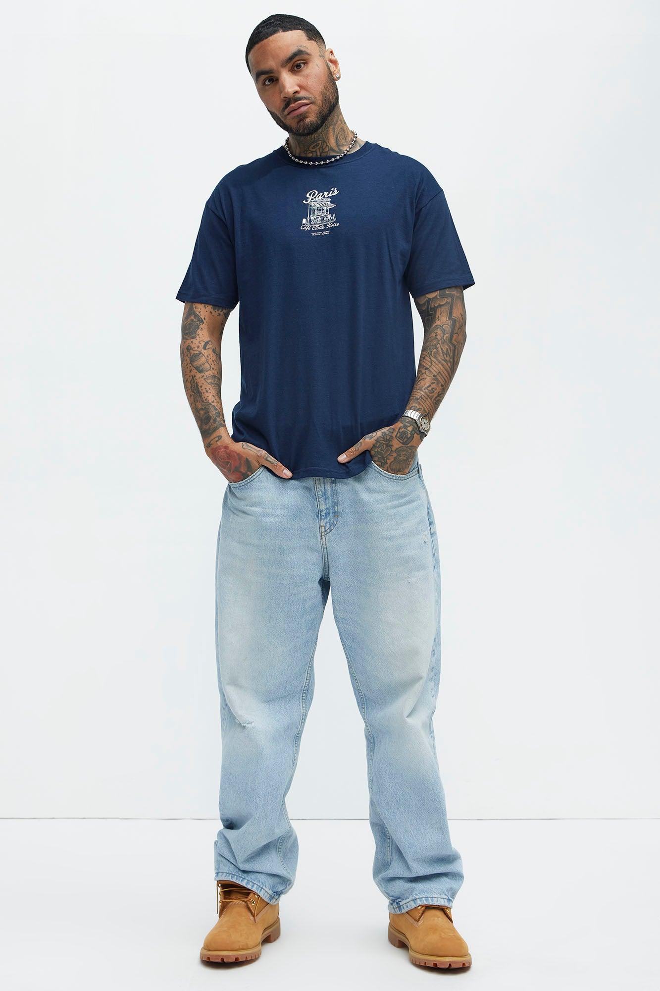 Paris Cafe Short Sleeve Tee - Navy Product Image
