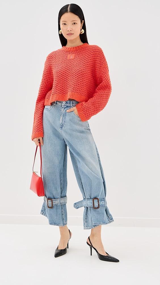 JW Anderson Cropped Open Stitch Sweater | Shopbop Product Image
