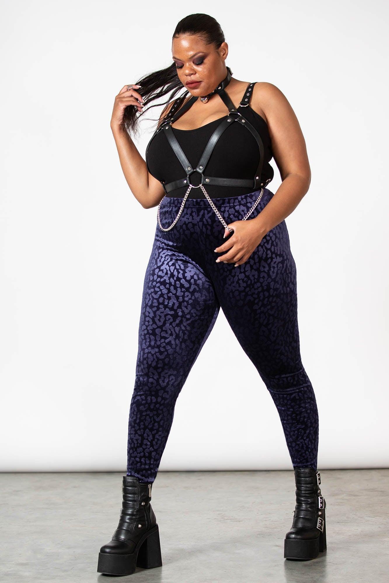 Caturday Leggings [PLUM] - Resurrect Female Product Image