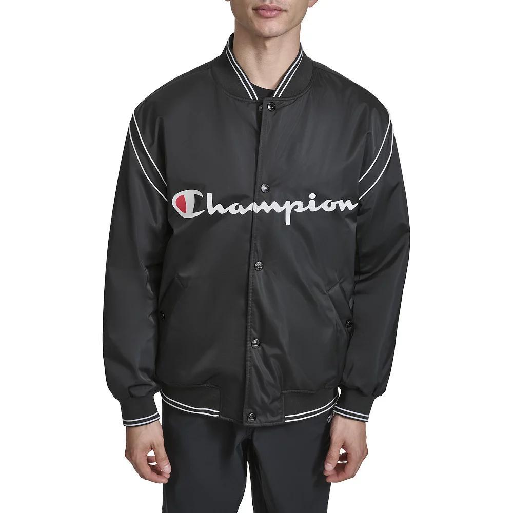 Men's Champion® Varsity Bomber, Size: Large, Blue The Web Product Image