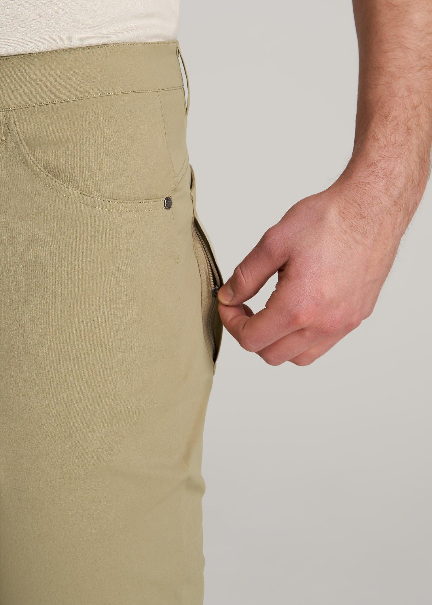 TAPERED-FIT Traveler Pants for Tall Men in White Product Image