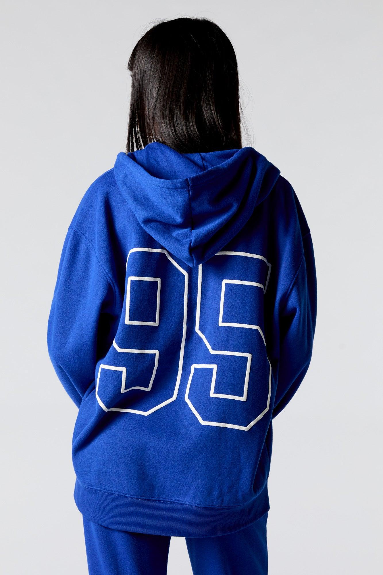 City Embroidered Zip-Up Fleece Hoodie Female Product Image