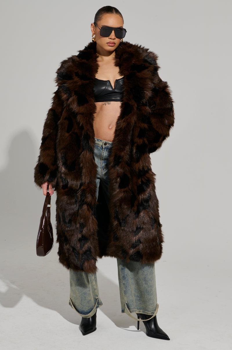 AUSTIN FAUX FUR TRENCH Product Image