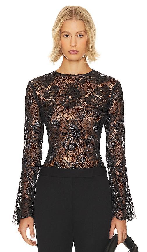 Womens Lace Bell-Sleeve Top Product Image