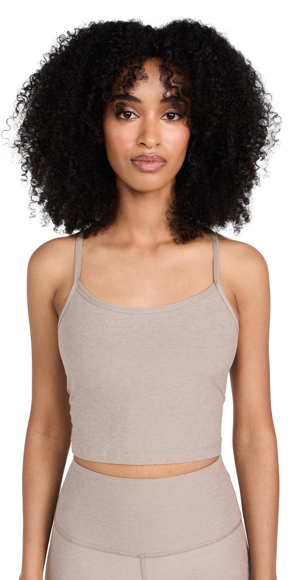 Beyond Yoga Spacedye Slim Racerback Cropped Tank Birch Heather XXS Product Image