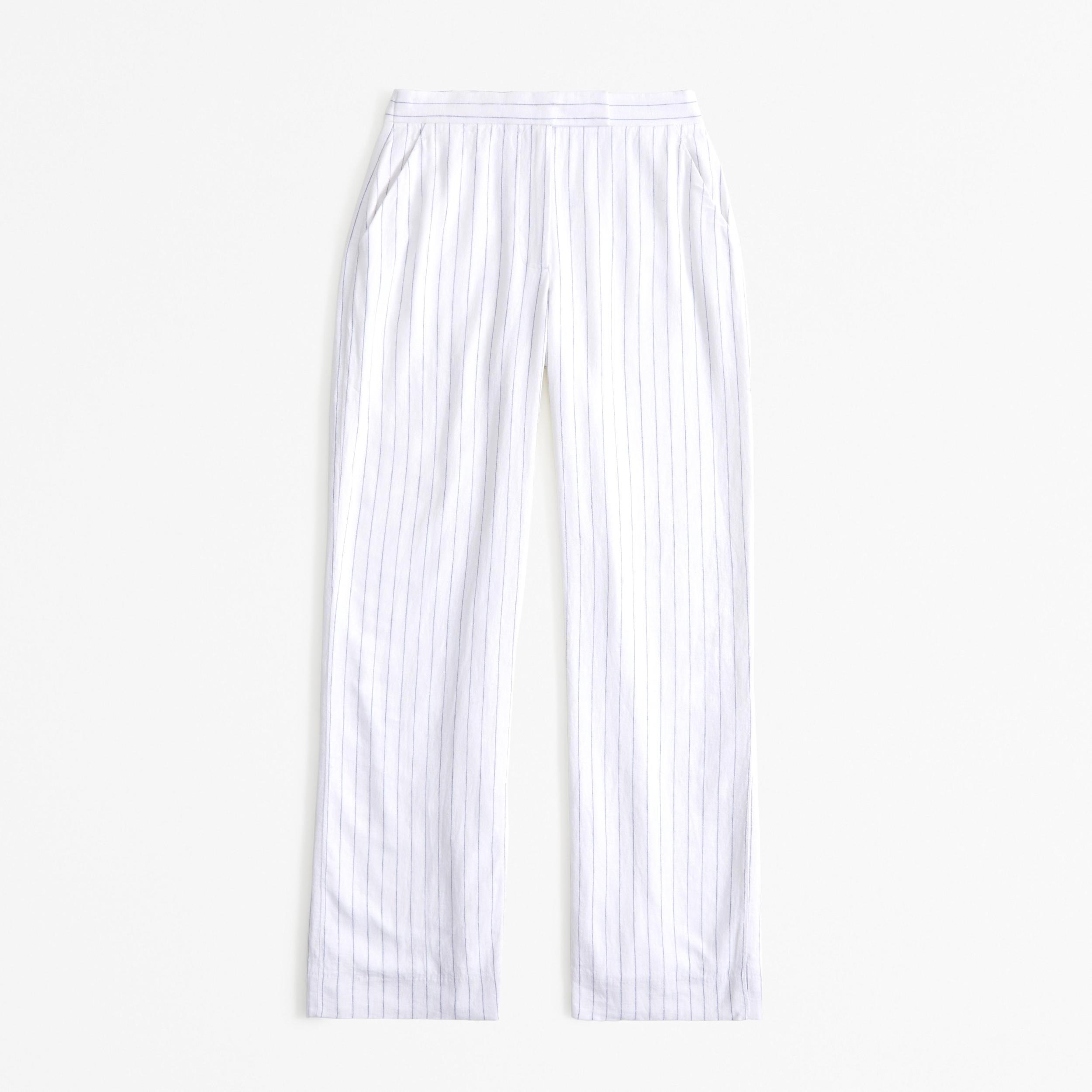 Linen-Blend Tailored Straight Pant Product Image